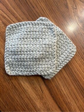 Light Gray Crocheted Coaster